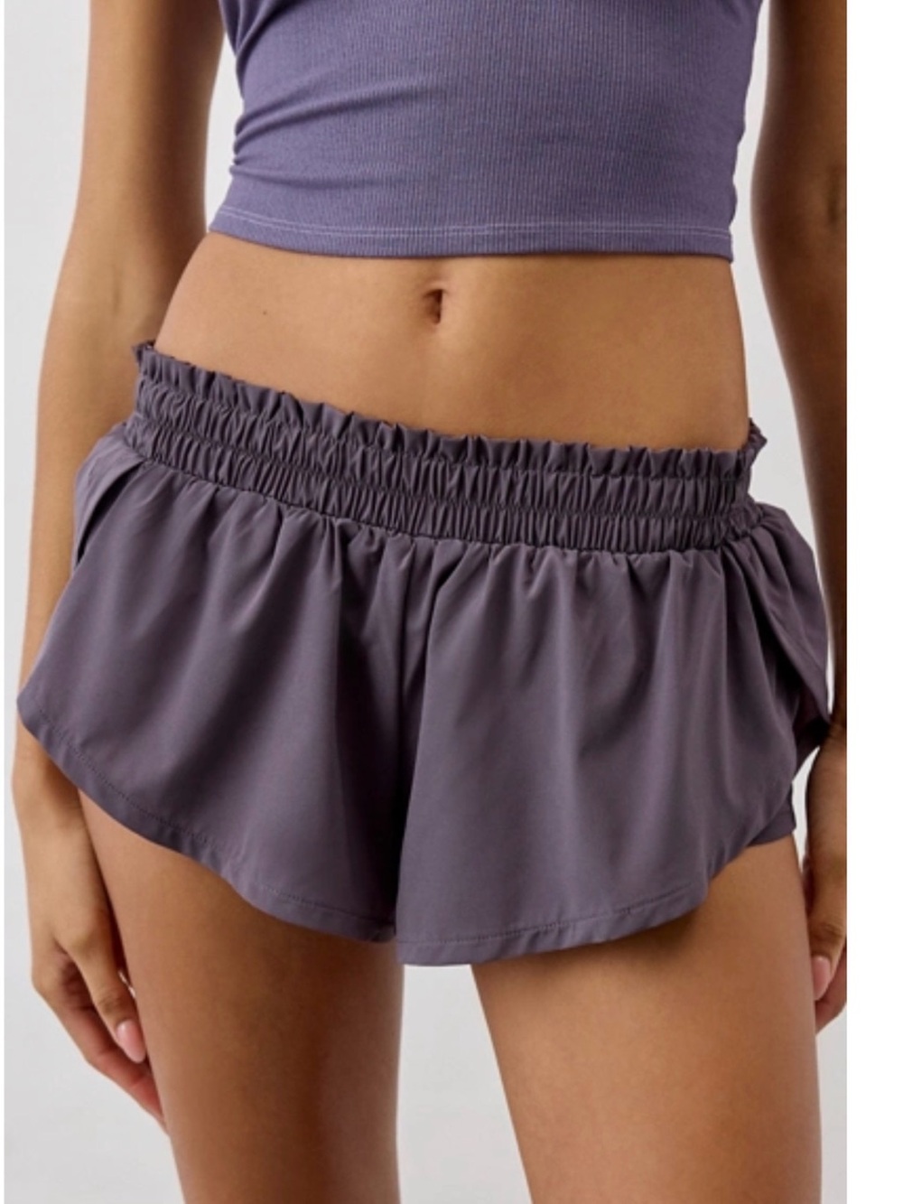 UO Dark Grey Out from Under Studio Woven Lined Dolphin Shorts in XL NWT